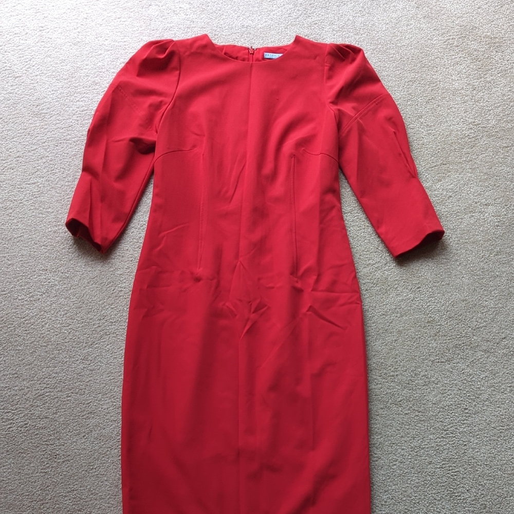 ANTONIO MELANI Vibrant Red Long Sleeve Dress
